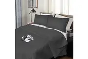 3 Piece Ultrasonic Comforter Set Charcoal by Ramesses