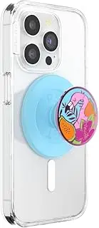 PopSockets Round Phone Grip Compatible with MagSafe, Adapter Ring Included, Phone Holder, Wireless Charging Compatible - Flamingo