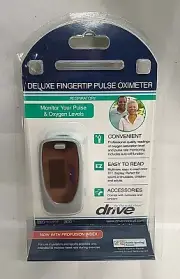 Drive Deluxe Fingertip Pulse Oximeter Sealed Monitor Pulse Oxygen Levels MQ3200