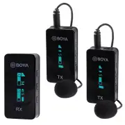BOYA BY-XM6-S2 Wireless Lavalier Microphone for DSLR PC Vlogging Live Streaming