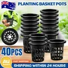 40pcs Hydroponics Plant Grow Net Cup Mesh Pots Basket Mesh Aeroponic Aquaponic