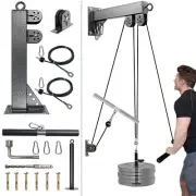 Fitness Wall Mount Pulley System for Gym Lat Pull Down & Low Row
