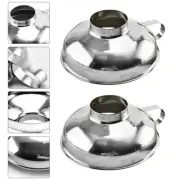 2 Pcs Mayonnaise Funnel Stainless Steel Canning Household Wide Mouth Large