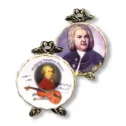 MINIATURE DOLLHOUSE 1:12 SCALE REUTTER MOZART & BACH PLATE SET - 1.400/0