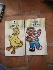 Sesame Street BIG BIRD And Ernie Muppet Embroidery Iron Applique 5.5"