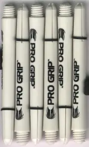 2in. 2ba White TARGET Pro Grip Dart Shafts & Springs: 1 set of 3