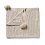 Wilson and Frenchy Organic Knitted Blanket - Cookie and Cream