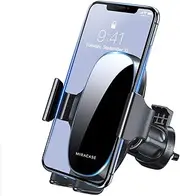 【Holder Expert Generation】 Miracase Car Phone Holder, Universal Mobile Phone Holder for Car, Air Vent Car Phone Mount Compatible with iPhone 14 Pro Max 13 12 11 XR Samsung Google and More, Black