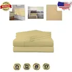 Oeko-Tex Certified 4-Piece California King Flannel Sheet Set - Geometric Straw