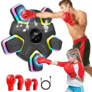 Music Boxing Machine with Parent-Child Gloves, Smart Bluetooth Boxing Trainer...