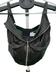 NWT Forever 21 Zip up Lingerie Corset Crop Top Size XL