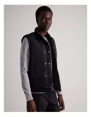 [Blaq] Ryan Reversible Puffer Vest in Grey