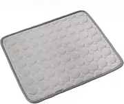DINHEAROM Summer Pet Cooling Mat Gray Ice Seat Cushion Durable Lightweight Rapid Heat Dissipation for Cats Dogs Easy to Clean for Hot Weather Use