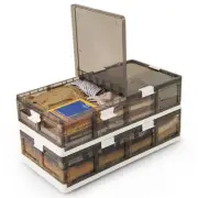 2 Pack Stackable Storage Containers Rolling Plastic Storage Bins