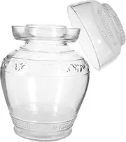 [Gatuida] Airtight Glass Pickle Jar Vegetable Pickling Container for Kitchen Storage Random Style for Storing Cereals Dried Fruits Honey and More