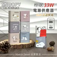 在飛比找PChome24h購物優惠-【正版授權】SNOOPY史努比 鳳梨酥系列 33W GaN氮