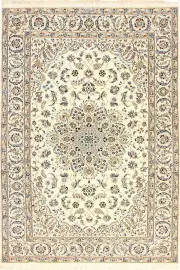 Habibian Medallion Hand Knotted Wool & Silk Rug 197x125 cm by Cyrus Rugs