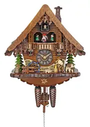 Engstler Quartz Cuckoo Clock - The Busy Woodchopper AH 4711 QMT NEW