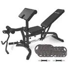 CORTEX BN-11 Exercise FID Bench + 79kg Standard Tri-Grip Weight Plate and Dumbbe