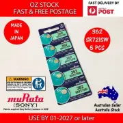 5x MURATA (ex-SONY) SR721SW 362 1.55v Button Coin Cell Silver Oxide Battery FAST