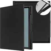 Case for Boox Note Air3 C/Note Air3 B/W Ink Tablet 10.3 Inch 2023, Released-Lightweight Book Folio Back Cover with Auto Sleep/Wake, Built-in Pencil Holder and Hand Strap (Black)
