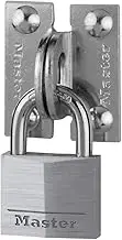 Master Lock 914060REURD Pack of Angled Padlock Eyes and Keyed Padlock
