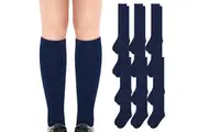 12x Pairs School Uniform Knee High Socks Cotton Rich Girls Boys Kids Bulk - Navy