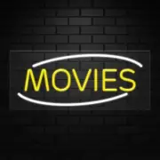 Movies Sign for Business Displays | LED Flex Neon | 32"W x 13"H x 1"D