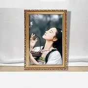 Solid Wood Picture Frames Wooden Photo Frame Family Wedding Art PaintingPhotos Home Decor Gift A4(21 * 29.7cm) gold-518