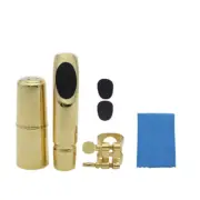 Saxophone Metal Mouthpiece Alto Gold Sax Musical Instrument With Cap Pads