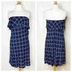 Lucca Couture Strapless Geometric Ruffle Dress NWT