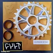 25T SPROCKET Chain Drive Part 19 & 22mm Spindle Spacer CULT OS BMX 7075 Aluminum