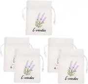 [MUSISALY] 5pcs Lavender Sachet Bags: Canvas Drawer Empty Refillable Small Drawstring Sachet Pouch for Lavender Spice Jewelry Wedding Home Car Decorations