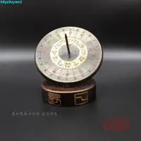 在飛比找蝦皮購物優惠-*優選精品仿古銅日晷儀日晷模型十二生肖羅盤太陽測量古代計時器