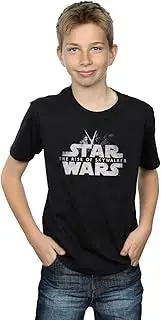 [Absolute Cult] Star Wars The Rise Of Skywalker Rey And Kylo Battle Boys T-Shirt Black 3-4 Years