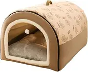 Portable Dog House Foldable Soft Kennel Bed Self Warming Warm Soft Nest for Outdoor Winter Small and Medium Sized Dog Kitten, M