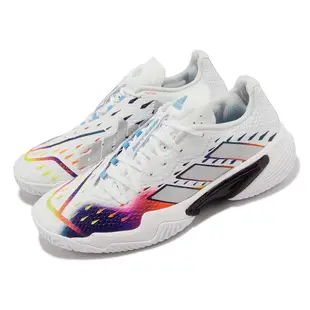 adidas 網球鞋 Barricade W 白 銀 愛迪達 女鞋 Bounce 運動鞋 【ACS】 GW3817