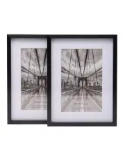 [Cooper & Co] Set Of 2 6x8 Matt to 4x6 Photo Frames in Black