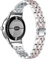 [Mtozon] Slim bling Bands Compatible with Google Pixel Watch 3 45mm 41mm /Pixel Watch2/ Pixel Watch Replacement Wristband Women