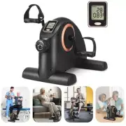 Magnetic Resistance Under Desk Pedal Exerciser with LCD Monitor, Portable Mini