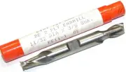 Up To 25 New Brubaker 11/32" 2 Flute Double End HSS End Mills 72220