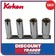 Koken RS3300C/4 3/8” Dr Sparkplug Socket Set with Spring Clips 14, 16, 18, 20.8m