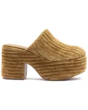 Larroude Miso Velvet Platform Clog