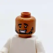 HEAD -NOUGAT DUAL Full Beard Zigzag Hair Style 21337 LEGO® Minifigure Part