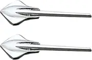 Pair Set Carbon Flash Stingray Mako Shark Emblems 3D Badge Nameplate Repalcement for C2 C3 & C7 Corvette (Chrome)