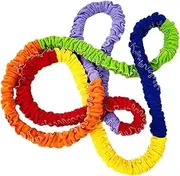 team elastic band kids pull rope ring running rope band fleece cooperative elastic band four-way running game for kids activities