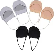 FRCOLOR 3 Pairs Invisible Socks for Women Style Mouth Ankle Socks Grey Skin Sizes 1-4