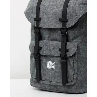 Herschel Supply Little America 大型 灰黑 灰 橡膠帶 筆電層 大容量 帆布 後背包 現貨