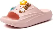 [LENEZEN] Kid Boys Girls Slides Sandals, Unisex Child Toddler Slippers Lightweight Non-slip Shower Beach Funny Slide Sandals
