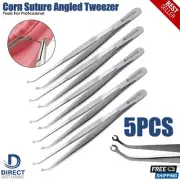 Microsurgical Corn Suture Pliers Tissue Tweezers Forceps Atraumatic Curved